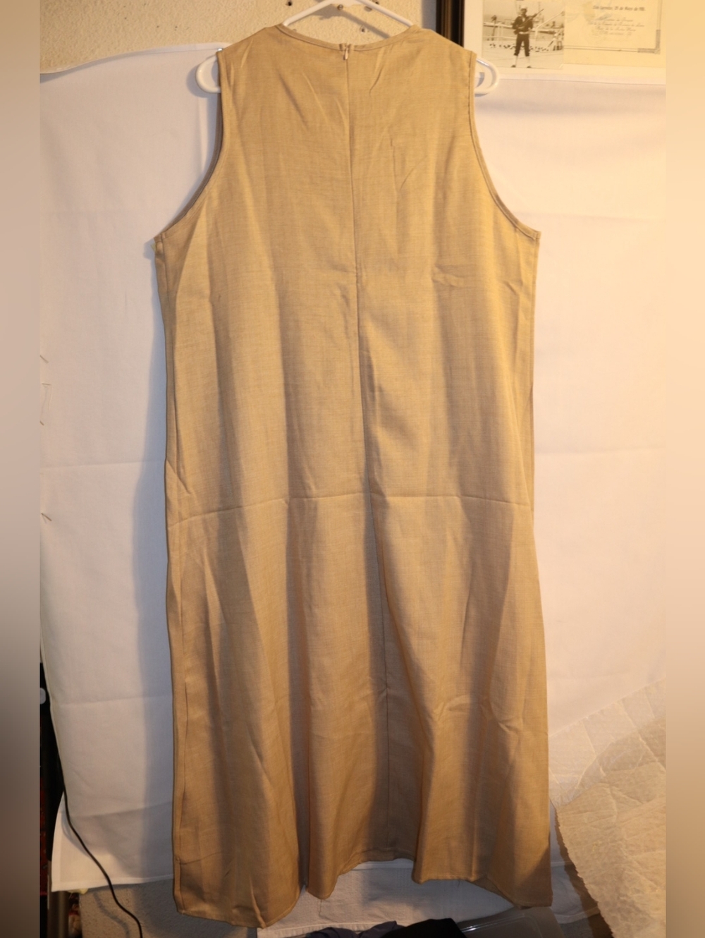 Women's‎ Midi Dress Shift Dress Sundress White Dress Tan Size 2X - Picture 5 of 10